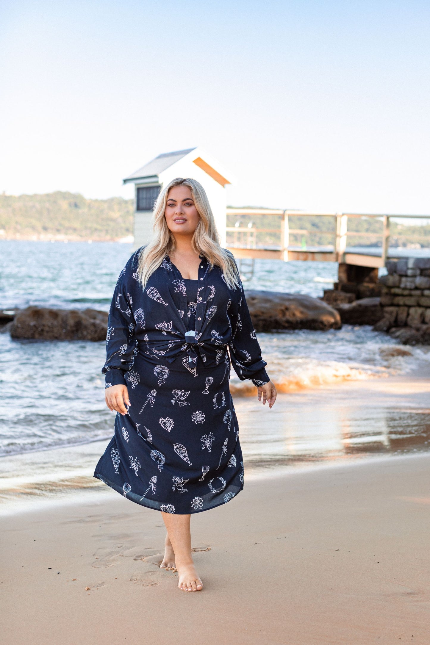 Jamie Short Sleeve Play Dress in Black