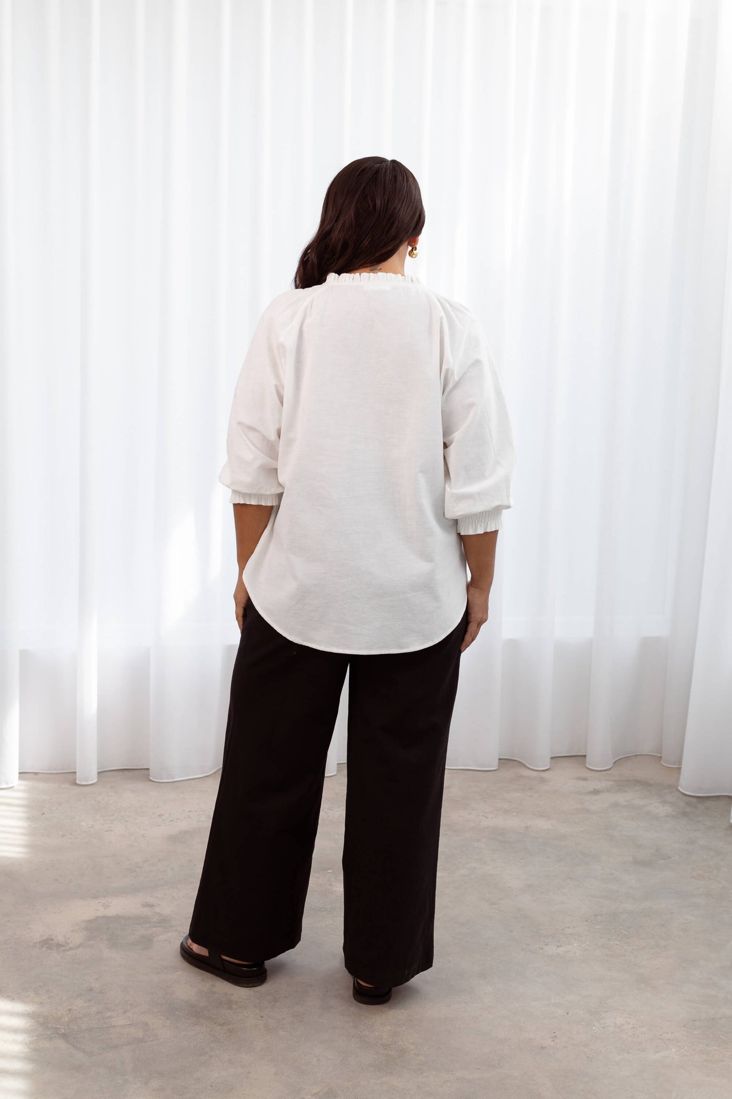 Vivian Cotton Blouse in White