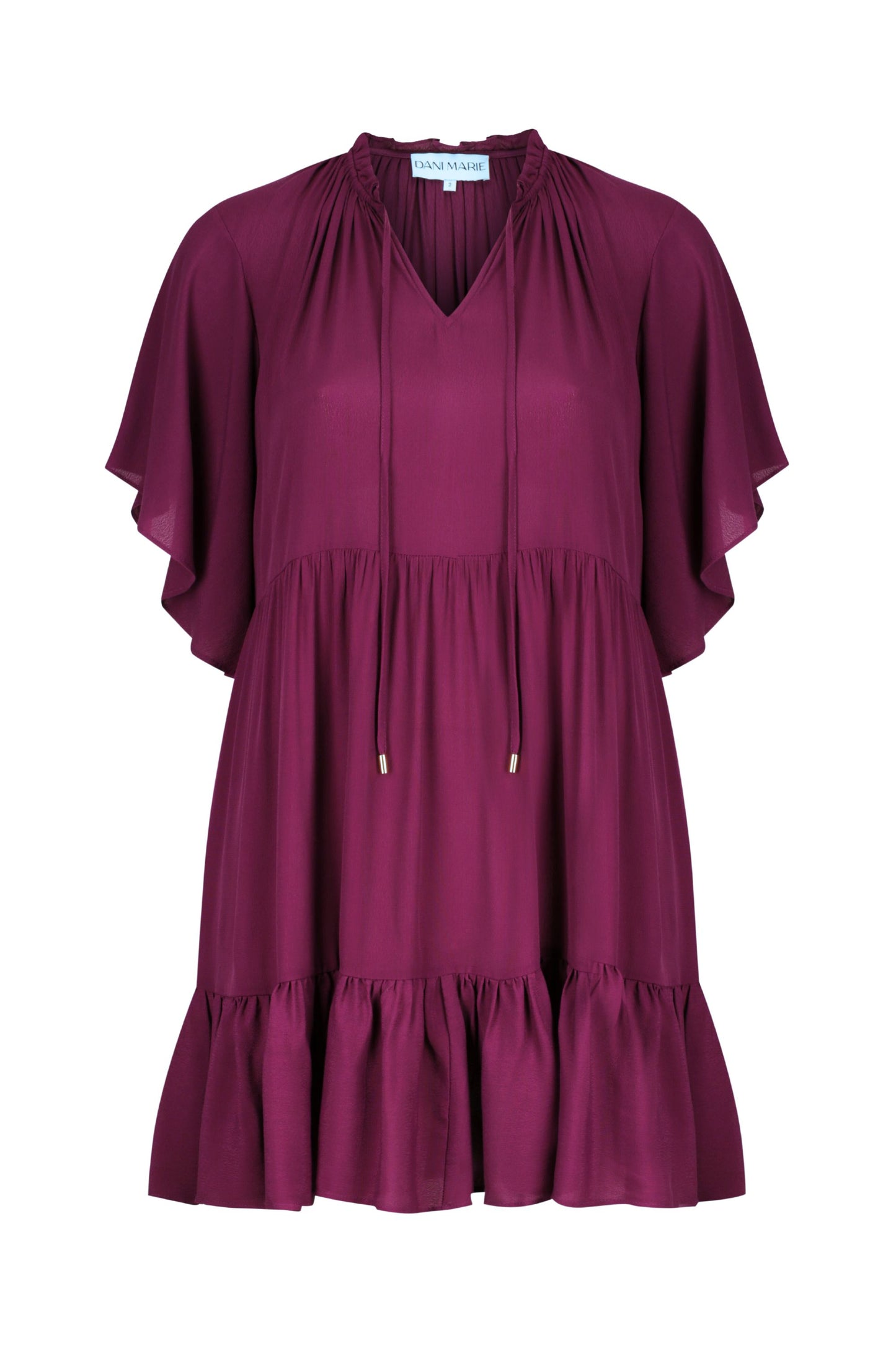 Jamie Short Sleeve Play Dress in Dark Berry