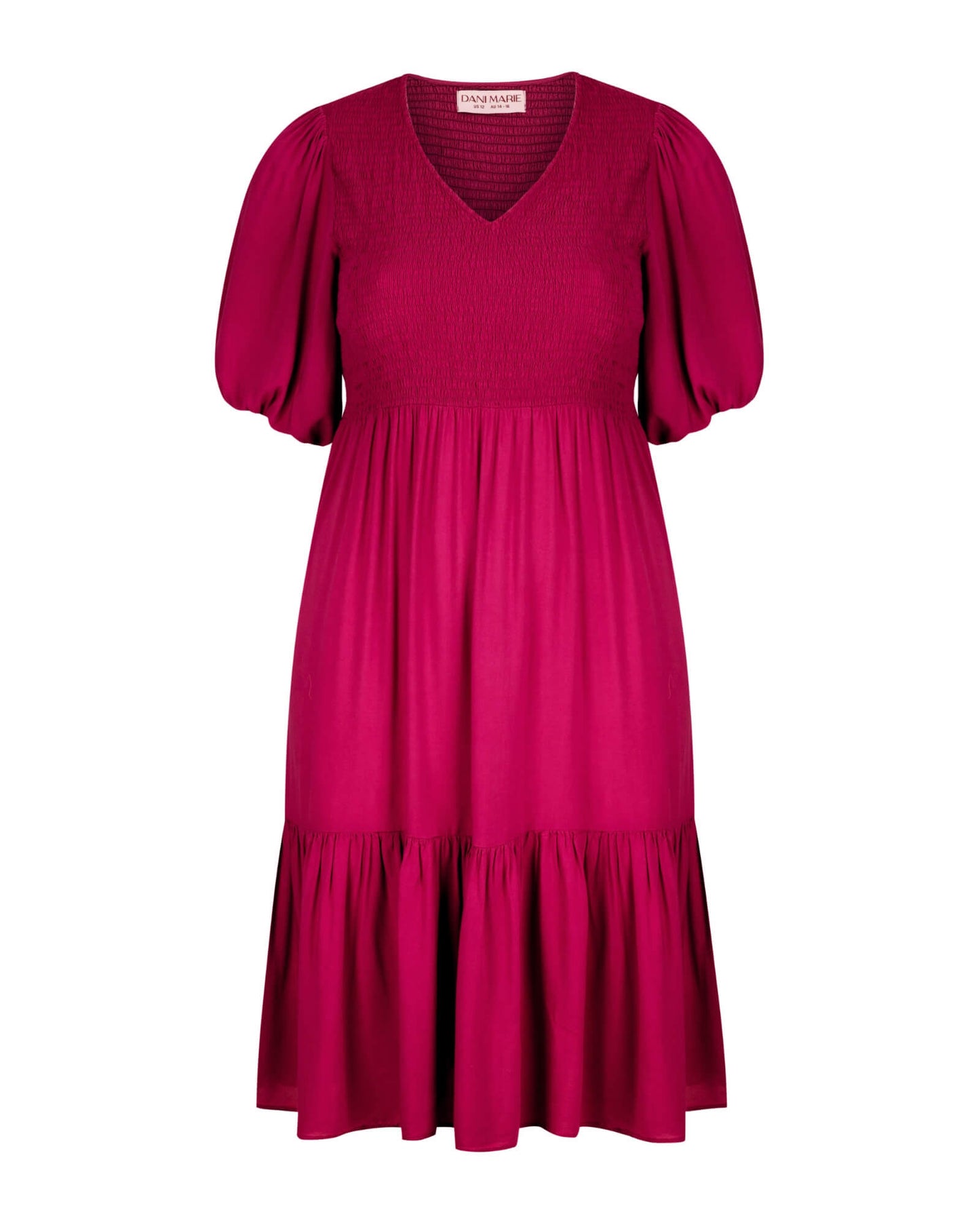 Mia Blouse Sleeve Dress in French Plum