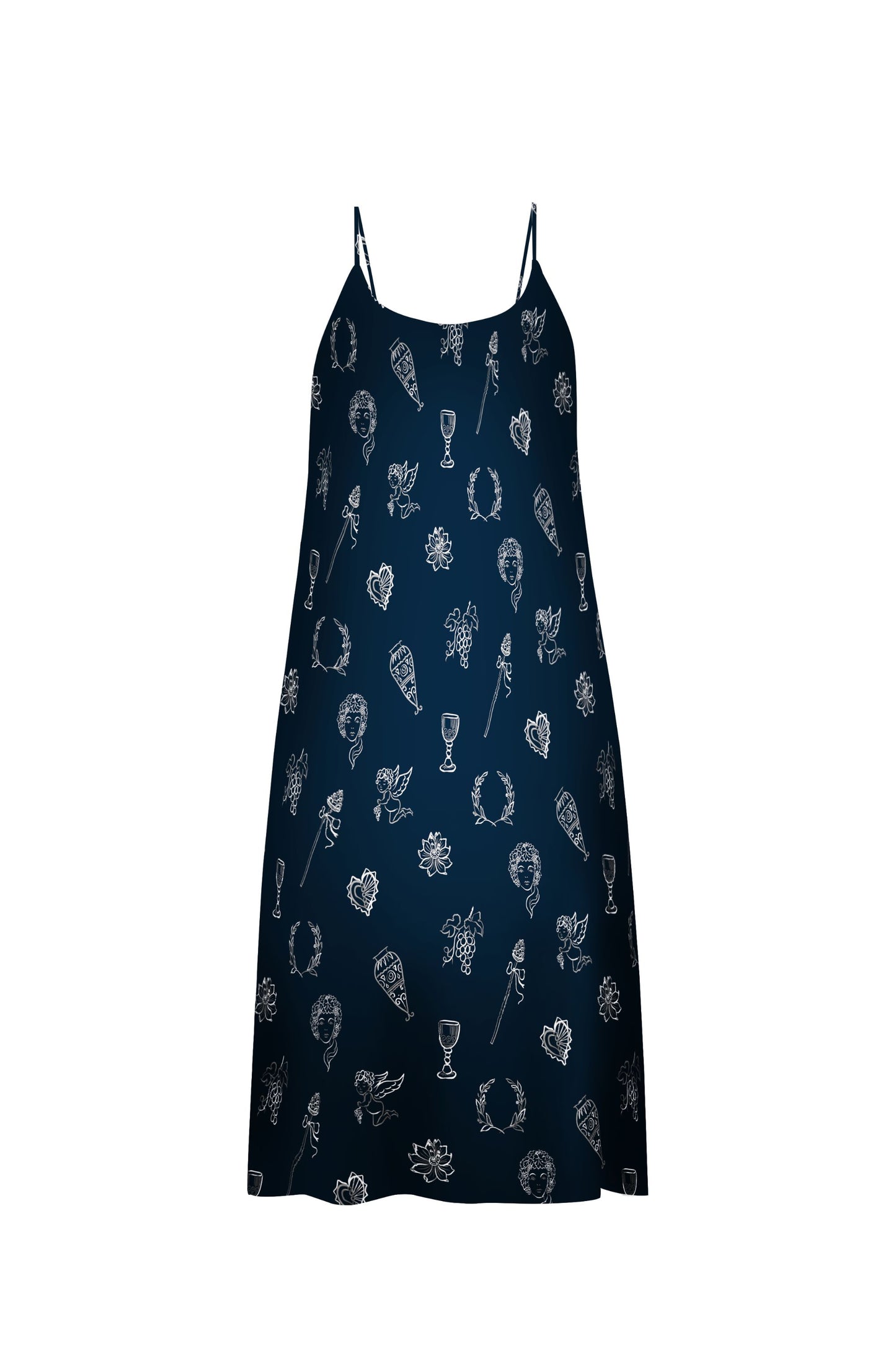 Yasameen Slip Dress in Dark Cherub