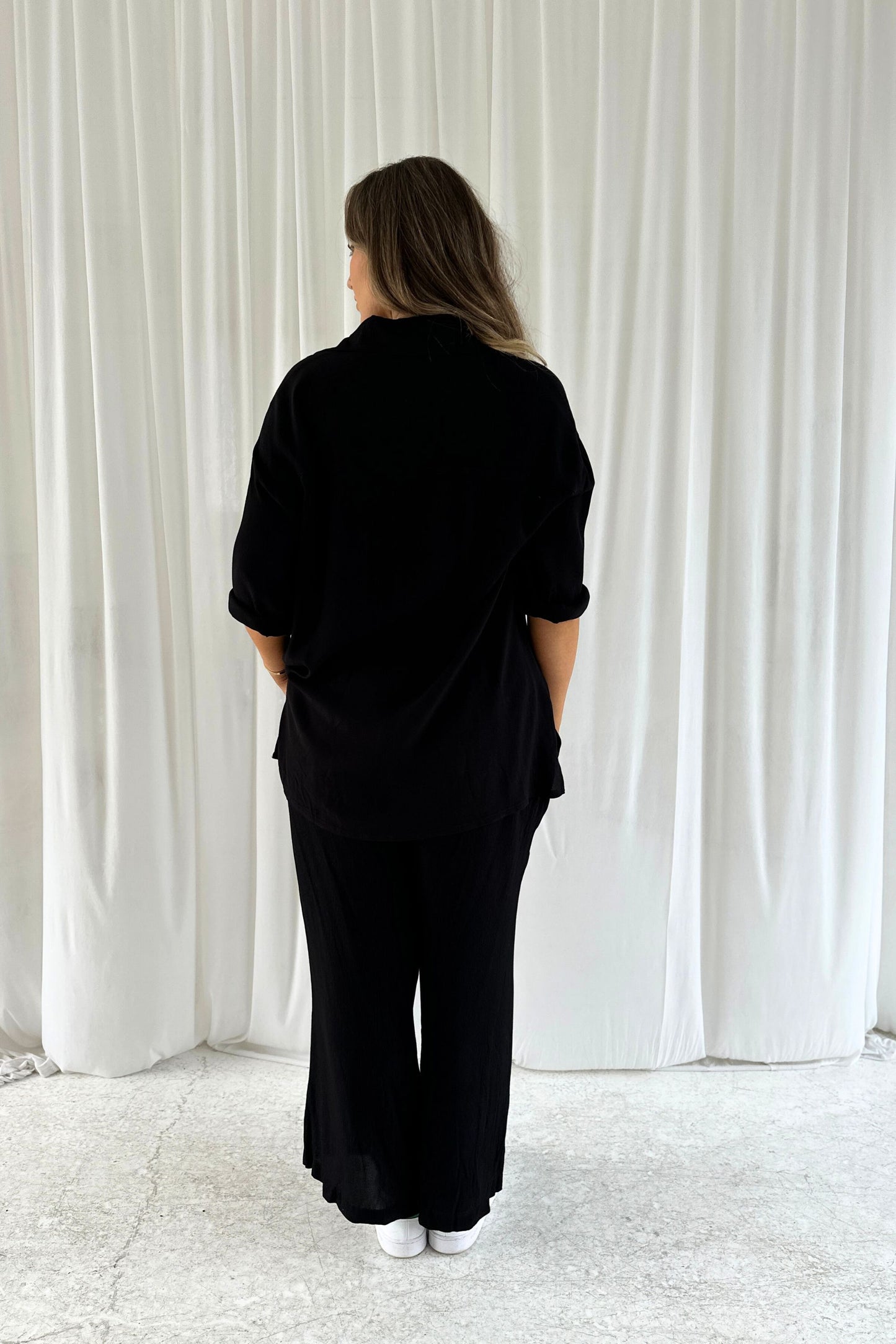 Adele Wide Leg Pants in Black