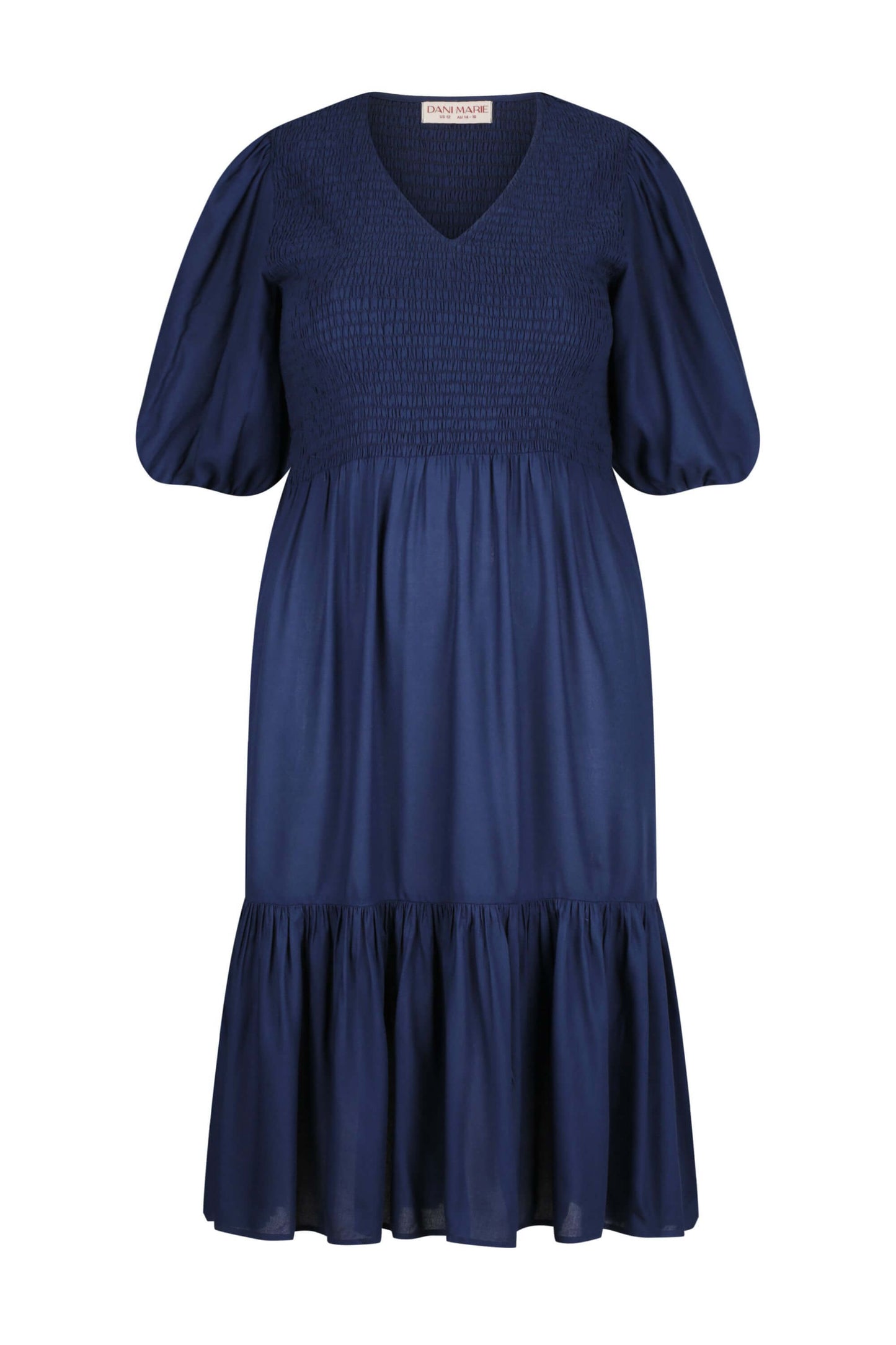 Mia Blouse Sleeve Dress in Navy