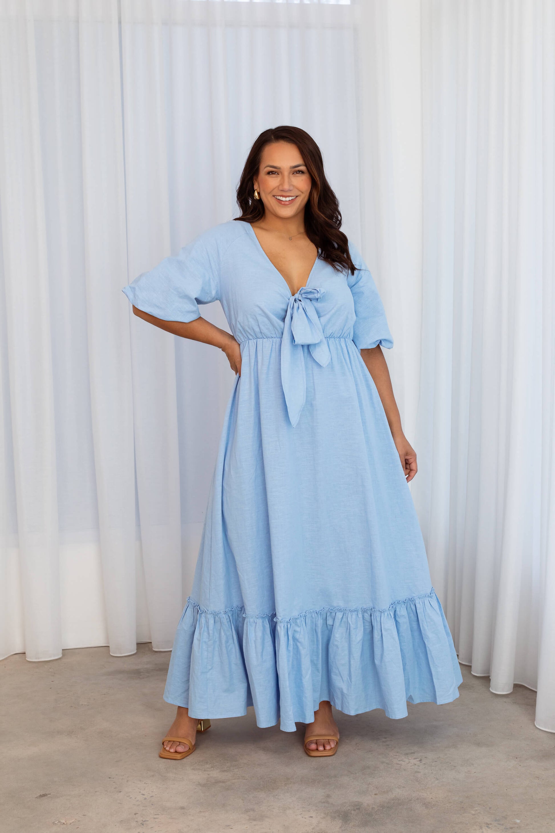Tara Maxi Dress in Pastel Blue | Dani Marie Australia ABN 97 572 175 928 Tara Maxi Dress in Pastel Blue | Dani Marie Australia ABN 97 572 175 928
