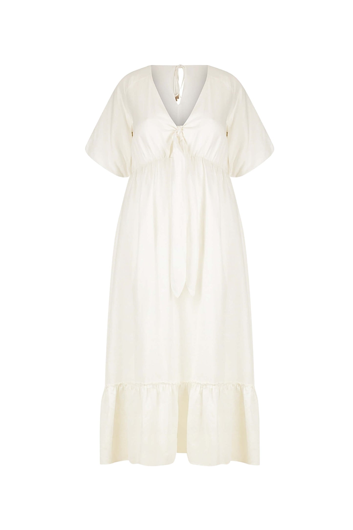 Tara Maxi Dress in Ivory Linen