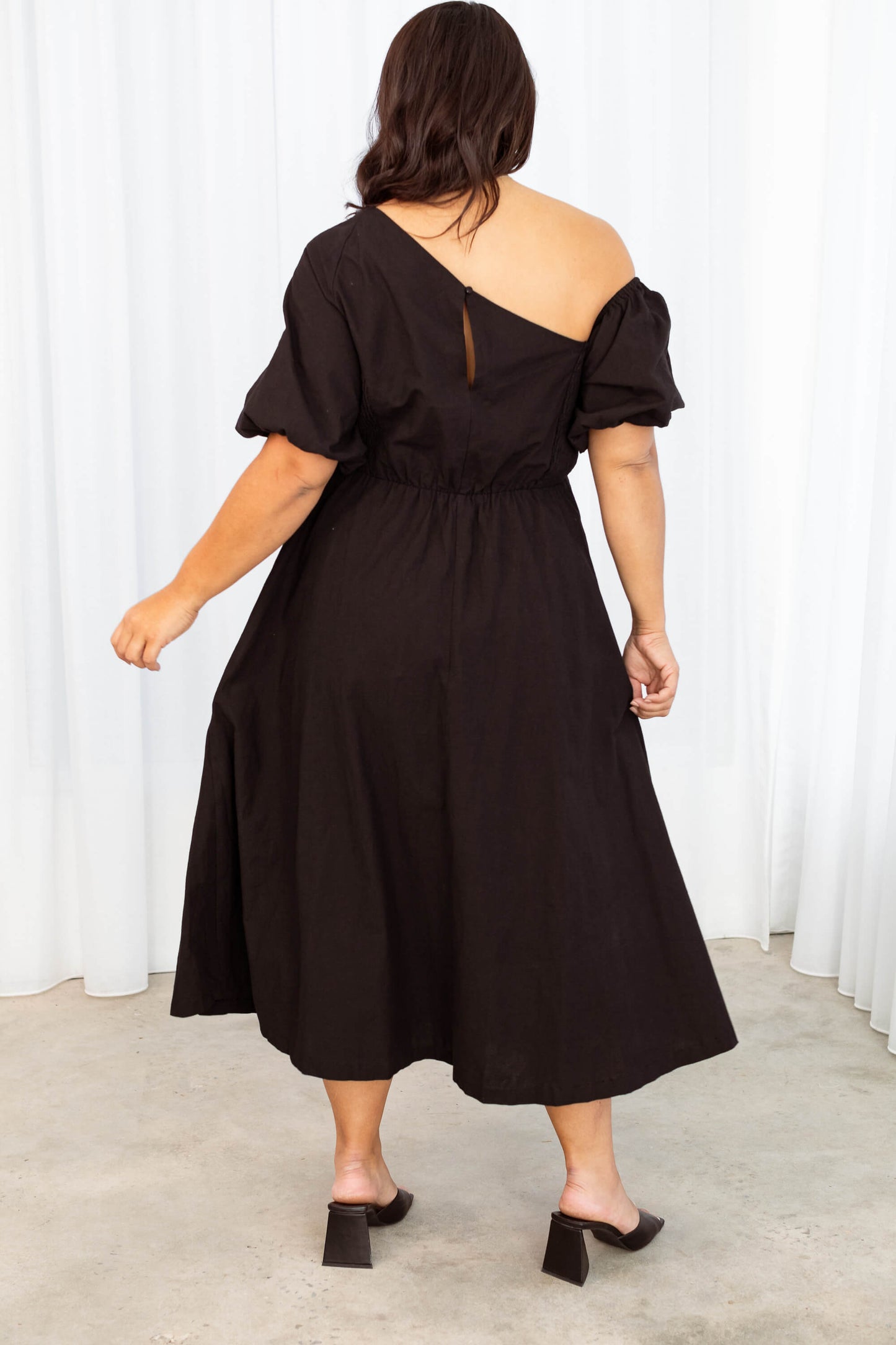 Verity Asymmetric Midi Dress