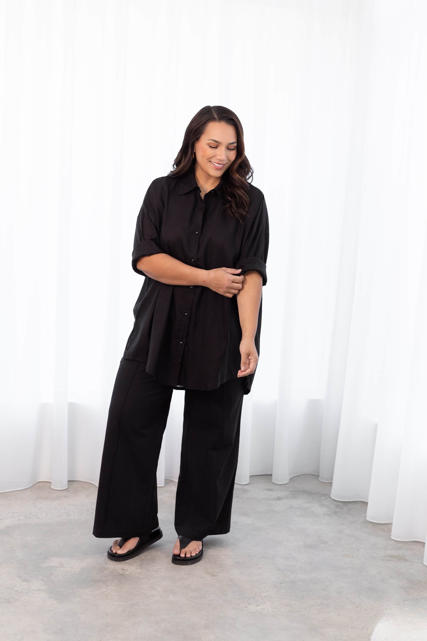 Matilda Oversized Shirt in Black