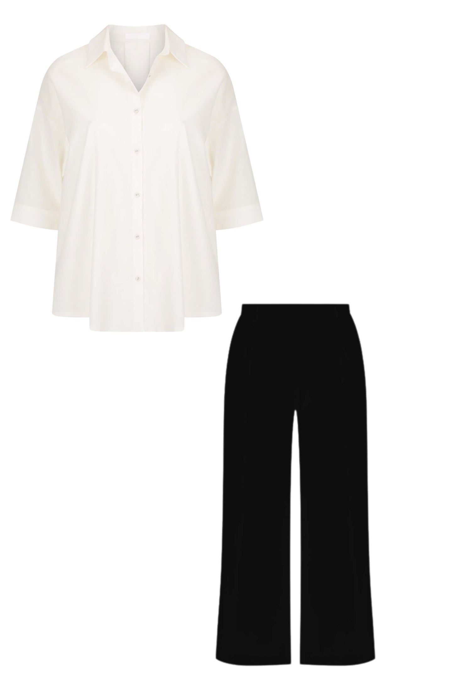 Hayley Pants and White Matilda Shirt Set