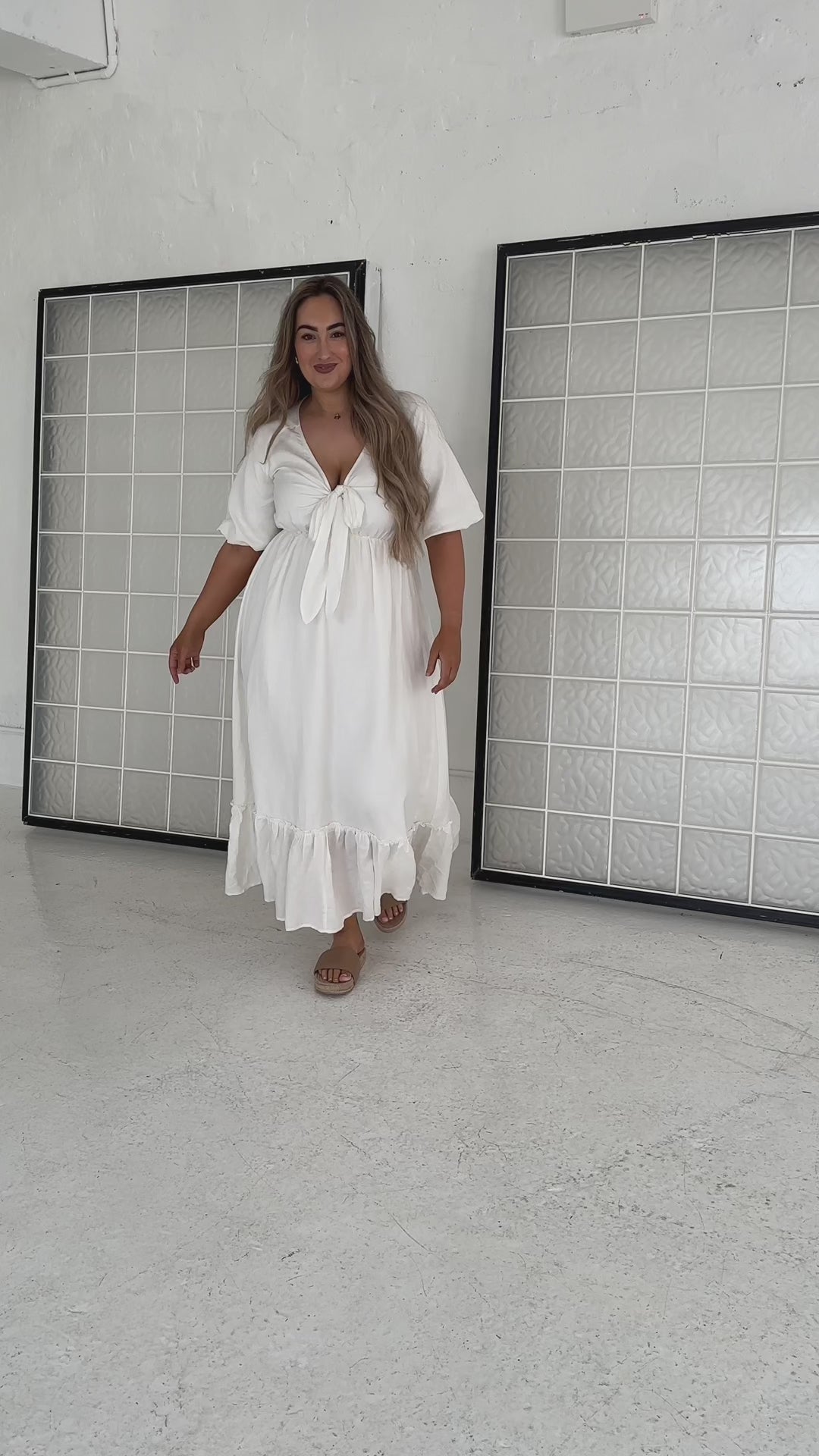 Tara Maxi Dress in Ivory Linen | Dani Marie Australia ABN 97 572