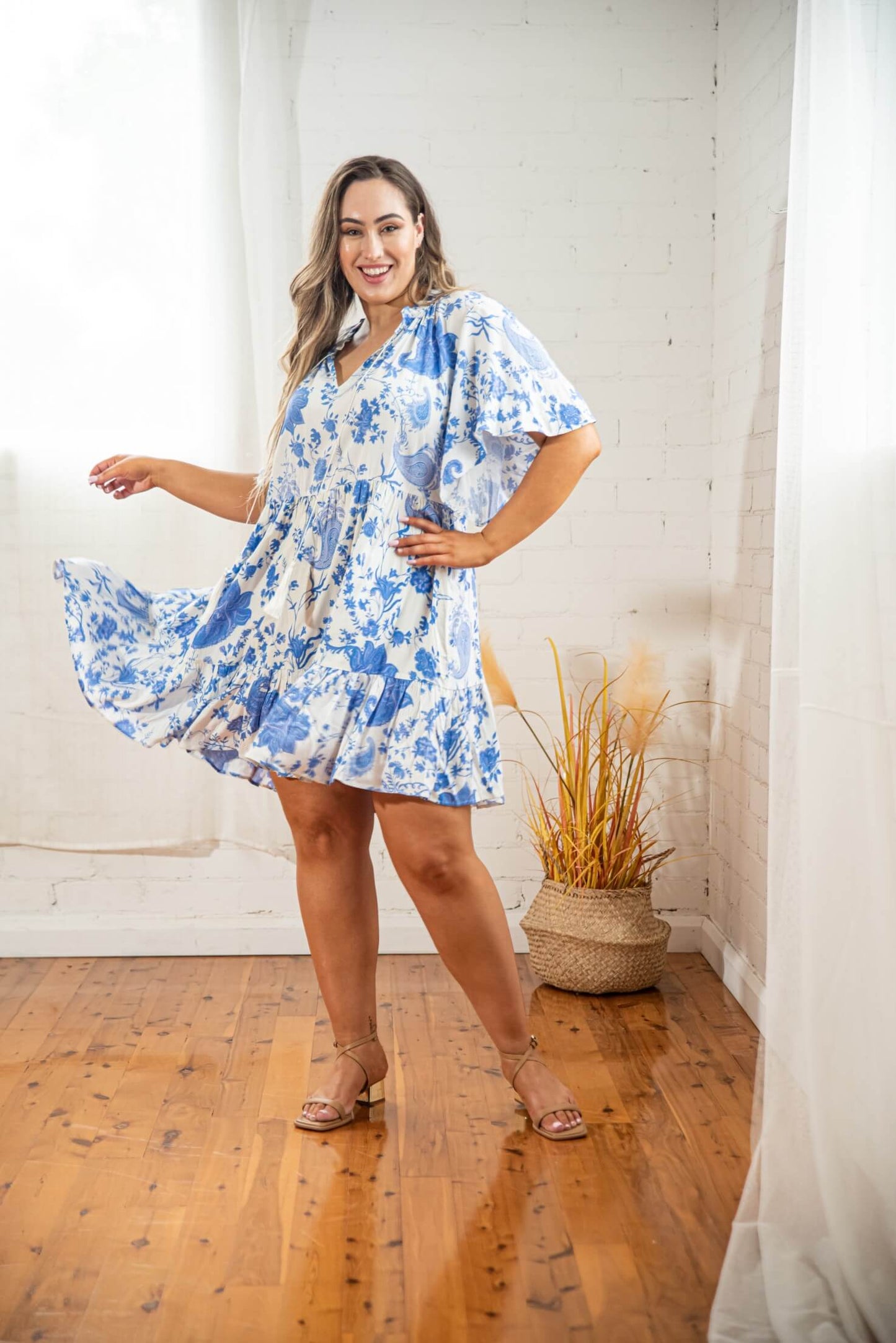 Jamie Short Sleeve Play Dress in Paisley