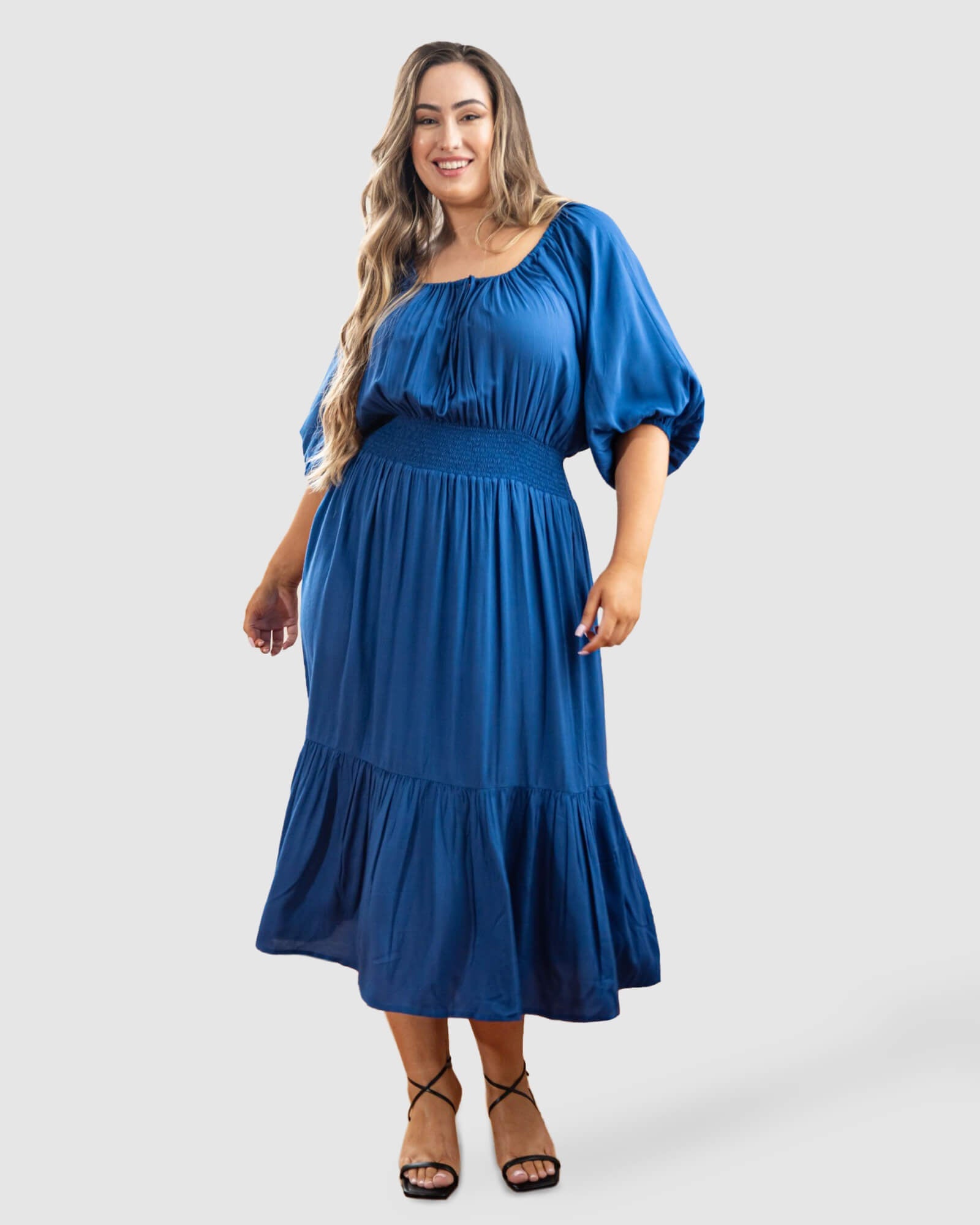 Diana Prairie Dress in Cobalt - Dani Marie US